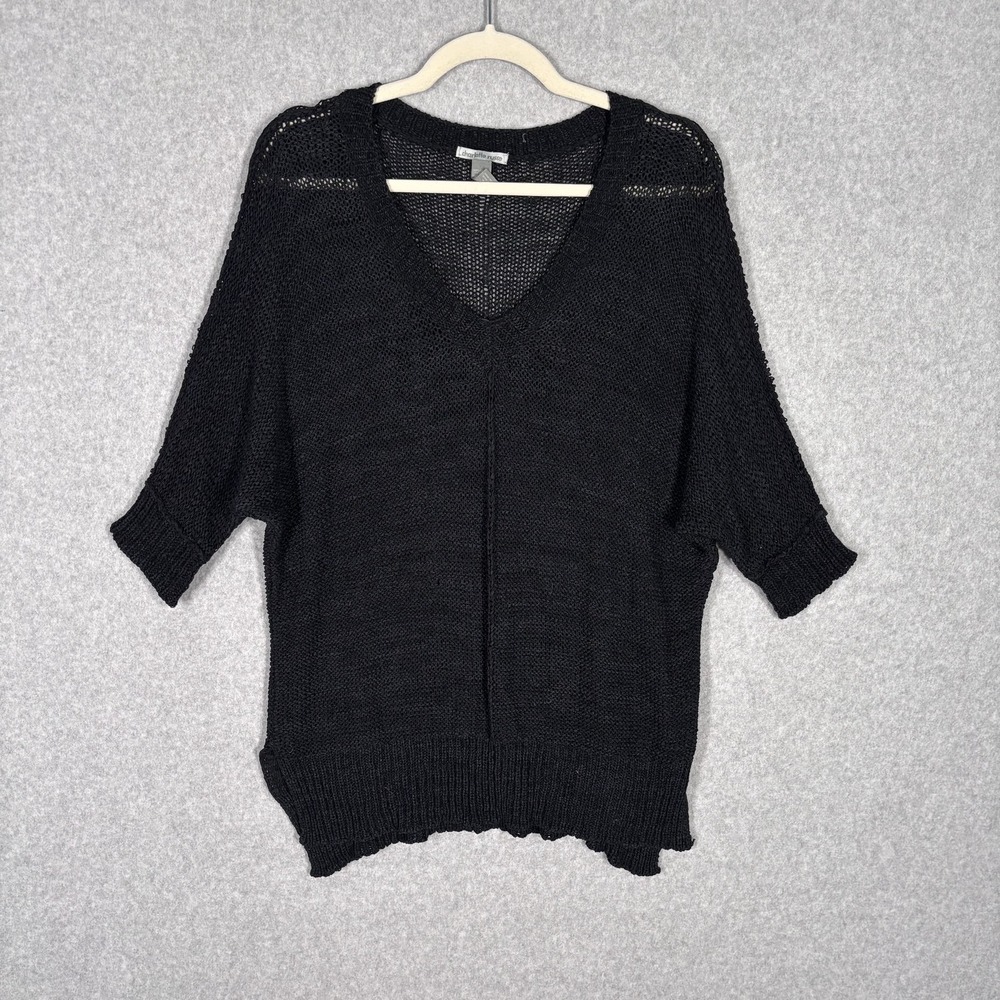 Charlotte Russe Crochet Open Knit Sweater Small Sheer Tunic Boho Lagenlook Beach